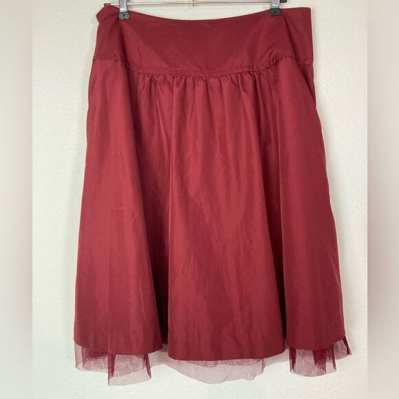 Limited burgundy ballerina skirt w/ netting or tulle at bottom🌹lined - Picture 2 of 9